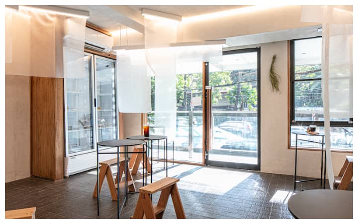 Inside Half Saints Café